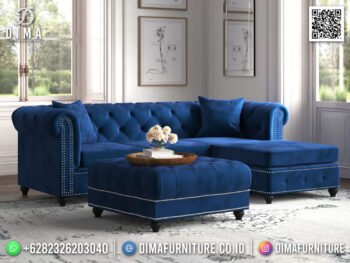 Royal Blue Sofa Tamu Jepara Minimalis 3STC