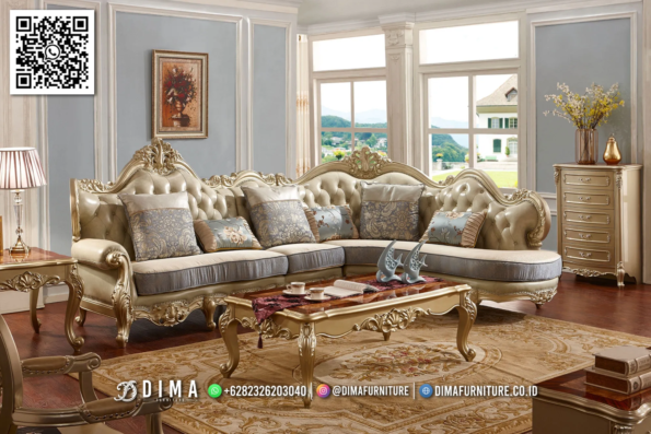 Model Sofa Sudut L Mewah Jepara 17STC