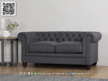Sofa Ruang Tamu Chesterfield London Grey Mewah 28STC