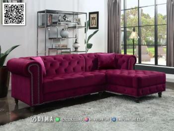 Sofa Sudut Mewah Veronica Chesterfield Elegan 27STC