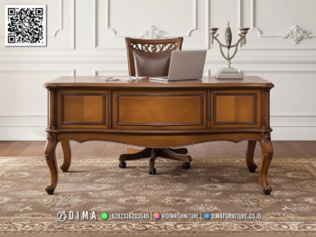 Luxury Meja Direktur Jati Elegan Klasik Jepara 89STC