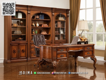 Luxury Meja Direktur Kayu Jati Elegan Jepara 87STC