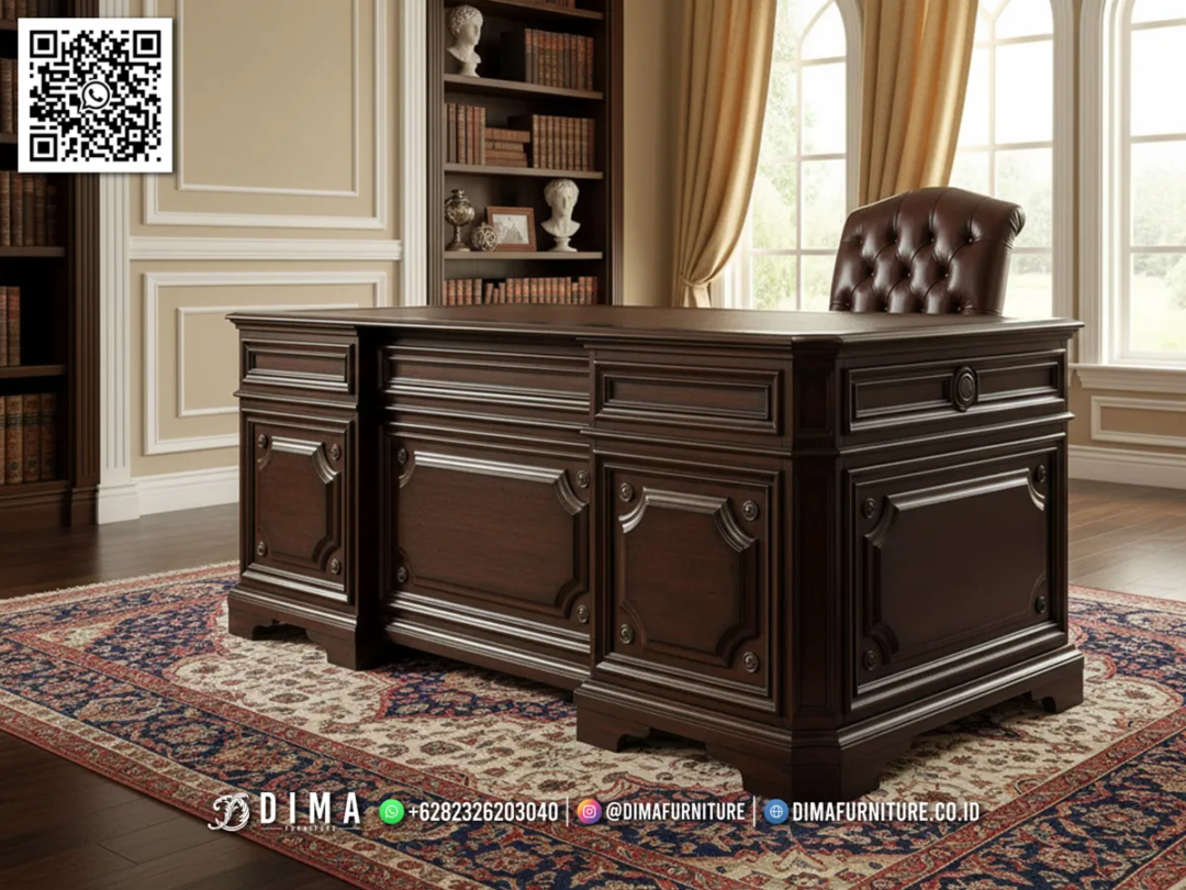Meja Kantor Elegan Kayu Solid Dima Grandwood 82STC