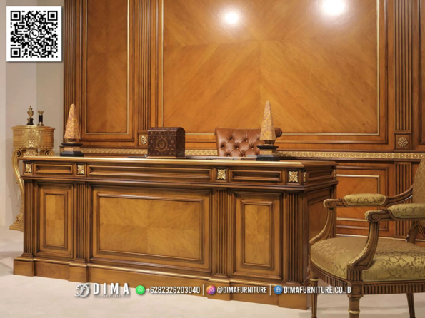 Meja Kantor Klasik Imperial Luxe Kayu Jati Eksklusif 83STC