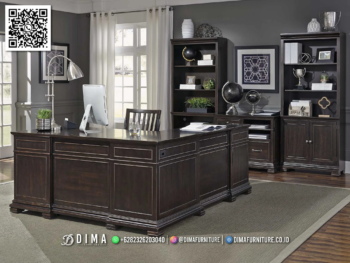 Meja Kerja Mewah Dima – Desain Klasik Elegan 81STC