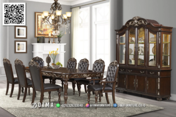 Meja Makan Mewah Dima Classic Brown Eksklusif 50STC