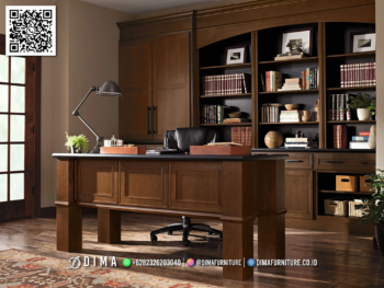 Set Meja Kantor Dima Classic Brown Prestige Luxury