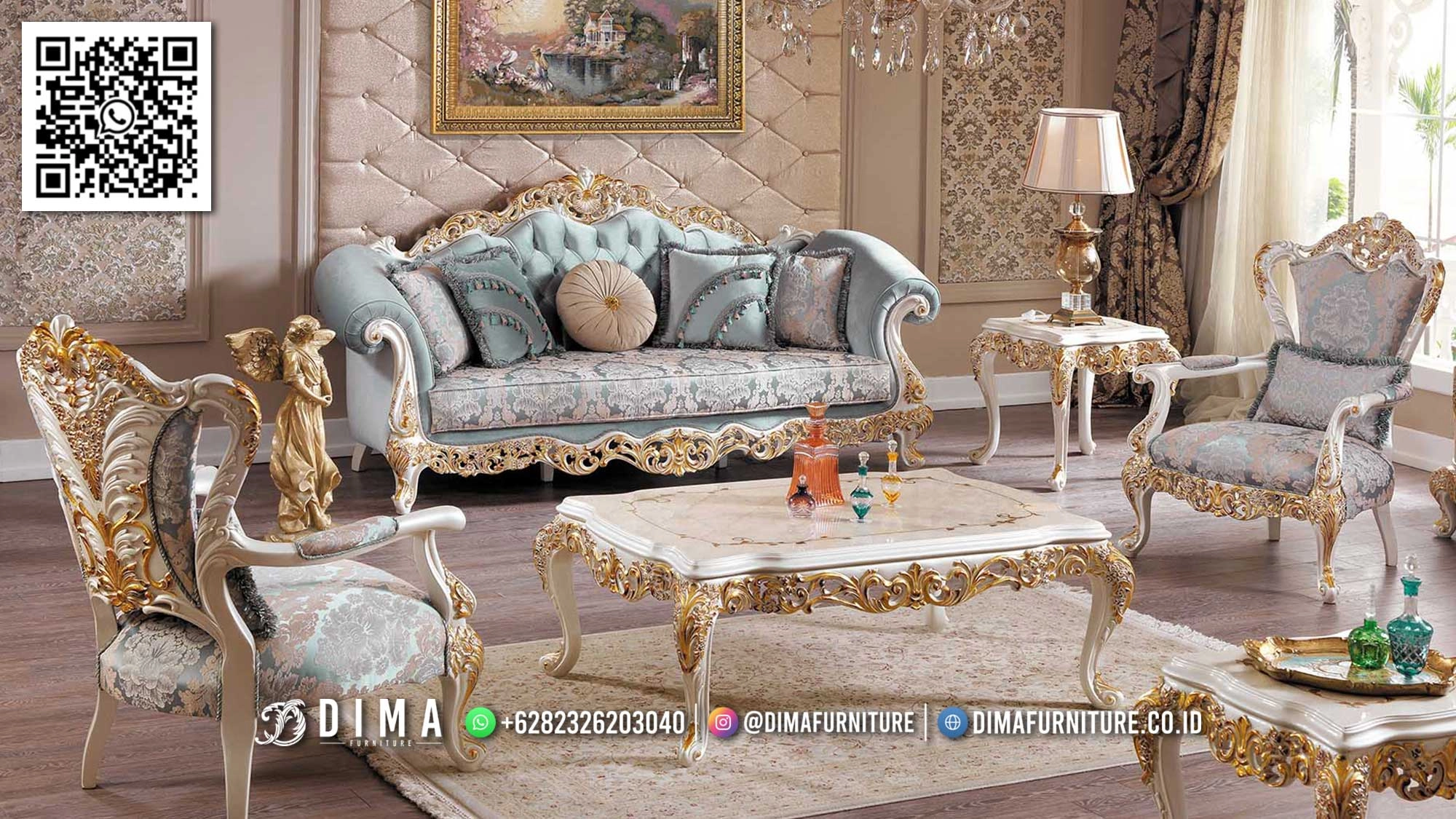 Set Kursi Tamu Klasik Mewah Abigail Luxury Living Room 137STC Set Kursi Tamu Klasik Mewah Abigail Luxury Living Room 137STC