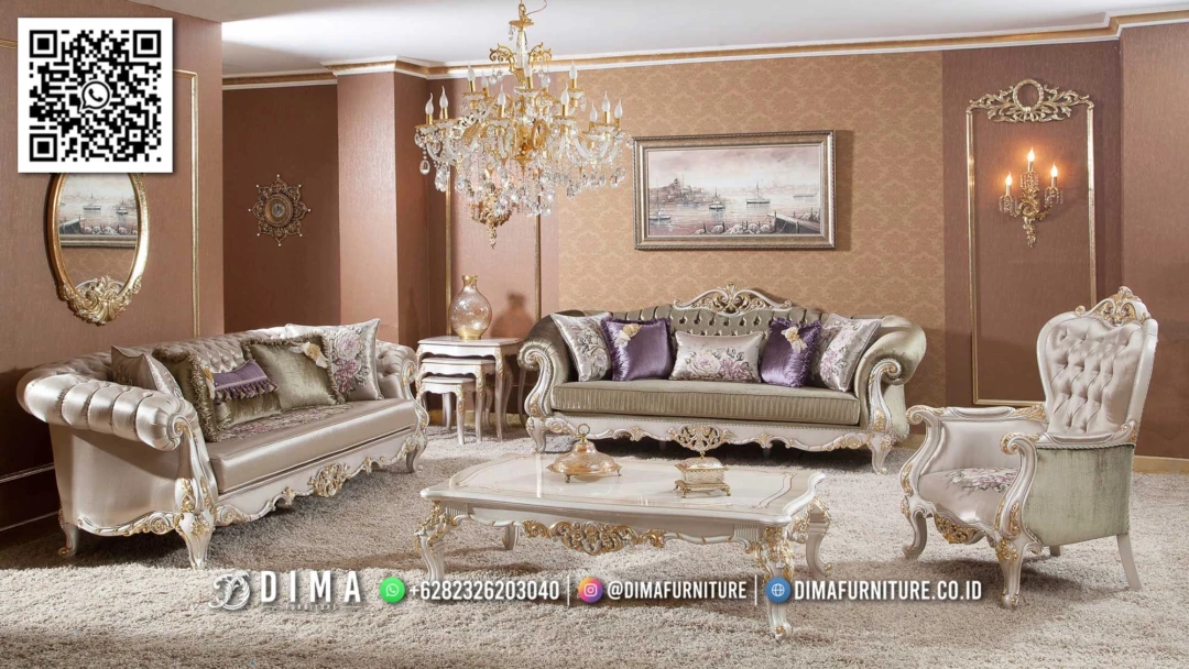 Set Sofa Tamu Mewah – Gaya Klasik dengan Nuansa Modern 136STC