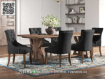 Meja Makan Klasik Modern Alverna Desain Natural Mewah 125STC