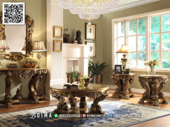 Meja Tamu Mewah Ukir Emas Victoria Luxury Jepara 99STC