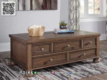 Meja Tamu Minimalis Modern Kayu Solid Elegan Jepara 101STC