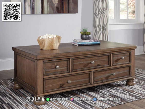 Meja Tamu Minimalis Modern Kayu Solid Elegan Jepara 101STC