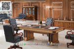 Set Meja dan Kursi Kantor Bianca Mewah Elegan Jepara 126STC