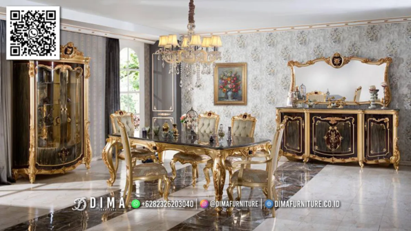 Set Meja Makan Luxury Aurelia Ukir Klasik Jepara 95STC