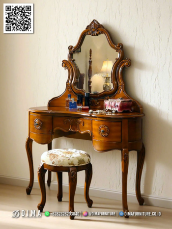 Set Meja Rias Jepara Mewah Desain Klasik Elegan 109STC