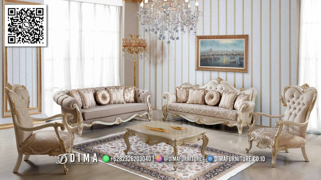 Set Sofa Ruang Tamu Diana – Desain Klasik Mewah Elegan 142STC Set Sofa Ruang Tamu Diana – Desain Klasik Mewah Elegan 142STC