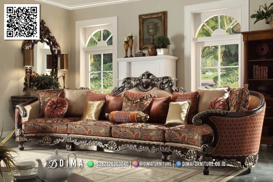 Sofa Mewah Jepara Baroque Imperial Klasik Elegan 154STC