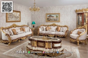 Sofa Tamu Ukiran Jepara Mewah Gold Dima Furniture 150STC