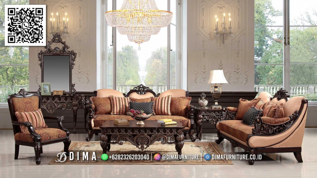 Sofa Ukir Mewah Grande Vittorio – Premium Luxurious 157STC