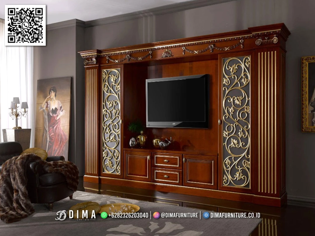 Furniture Jepara: Keunggulan, Kualitas, dan Daya Tariknya 6 Bufet TV Cabinet Luxury Design