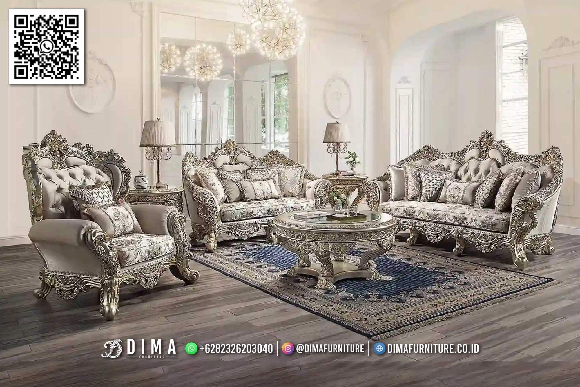Set Sofa Ruang Tamu Mewah Imperial Jeslyn Classic 164STC Set Sofa Ruang Tamu Mewah Imperial Jeslyn Classic 164STC