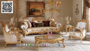 Sofa Ruang Tamu Minimalis Klasik Gold Imperial Elegan 177STC