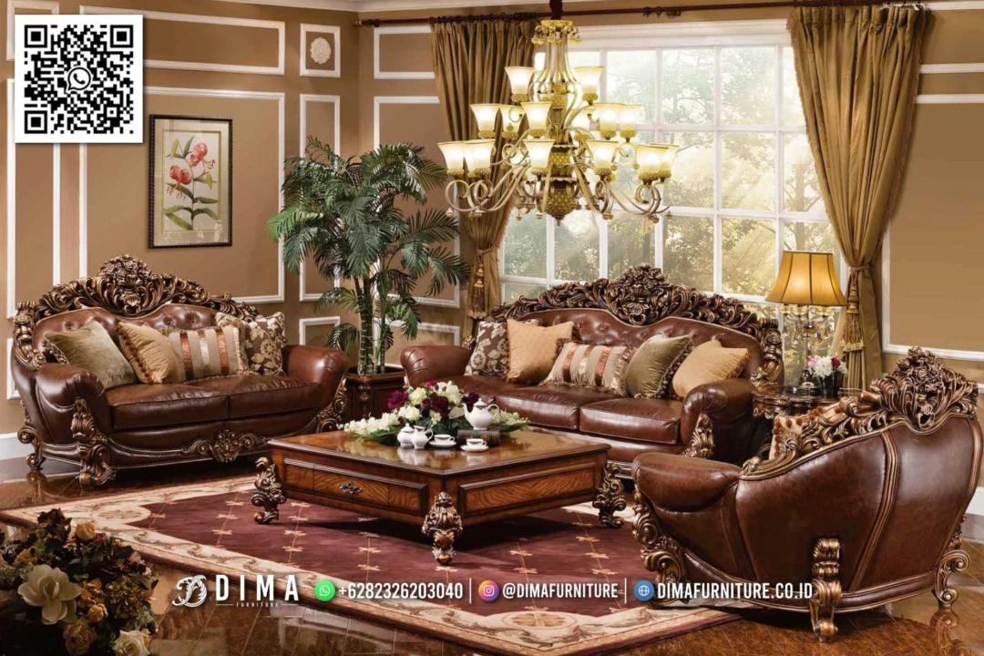 Furniture Jepara: Keunggulan, Kualitas, dan Daya Tariknya 3 Sofa Tamu Mewah Dima Imperial