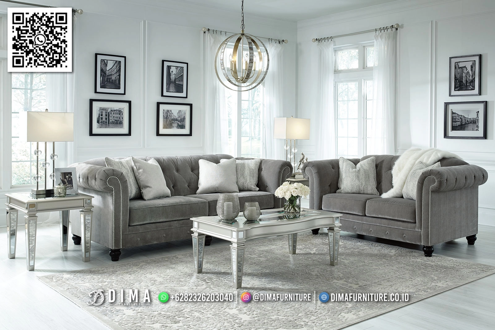 Set Sofa Ruang Tamu Minimalis Elegan Alyssa 195STC Set Sofa Ruang Tamu Minimalis Elegan Alyssa 195STC