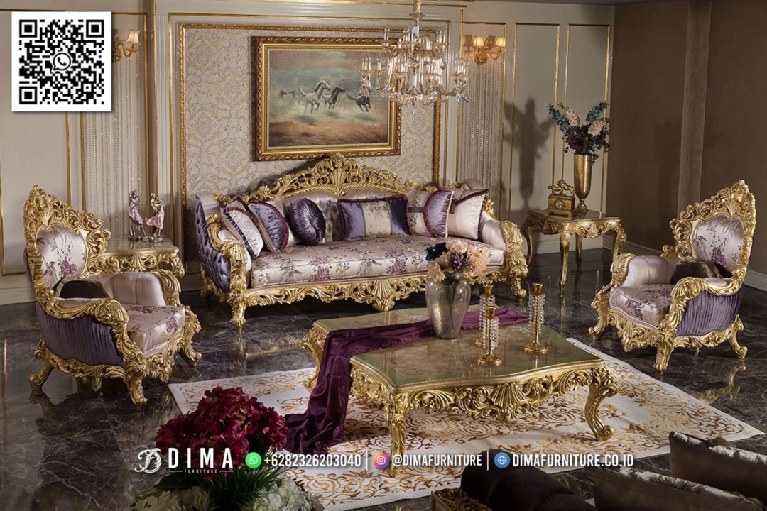 Sofa Tamu Ukiran Mewah Luxury Crown Imperial 349STC