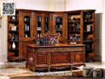 Meja Kantor Jati Luxora Set Lemari Premium Elegan 369STC