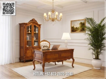 Meja Kantor Mewah Vintage Eksklusif Madeleine 380STC