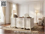 Meja Kantor Sultan Mewah Victorian Classic White 385STC