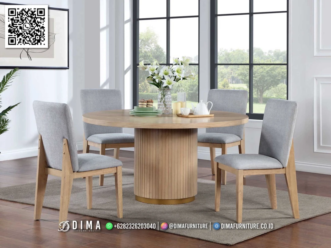 Meja Makan Minimalis Jepara Terbaru Rosalie 4 Seater 376STC