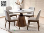 Set Meja Makan Minimalis Marble Top First Class 374STC