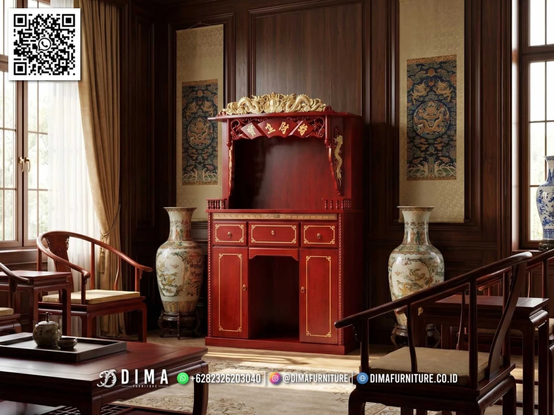 Altar Sembahyang Oriental Jati Luxury Koleksi Terbaru 387STC