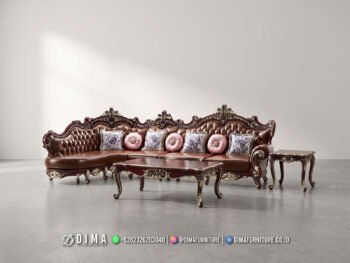 Sofa Sudut Ukir Jati Jepara Mewah 399STC
